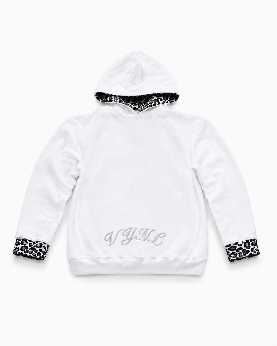 VYNL COLLECTIVE WHITE- LEOPARD PRINT HOODIE – VYNL collective VYNL COLLECTIVE WHITE- LEOPARD PRINT HOODIE – VYNL collective
