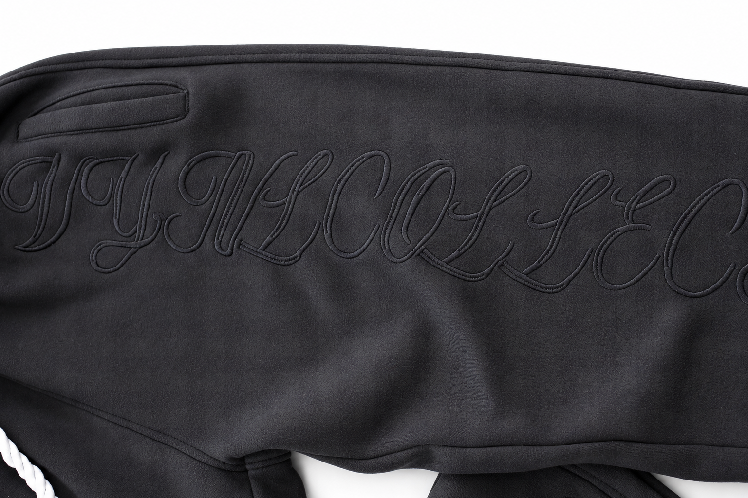 VYNL COLLECTIVE- BLACK DOUBLE WAISTED TRACKPANTS