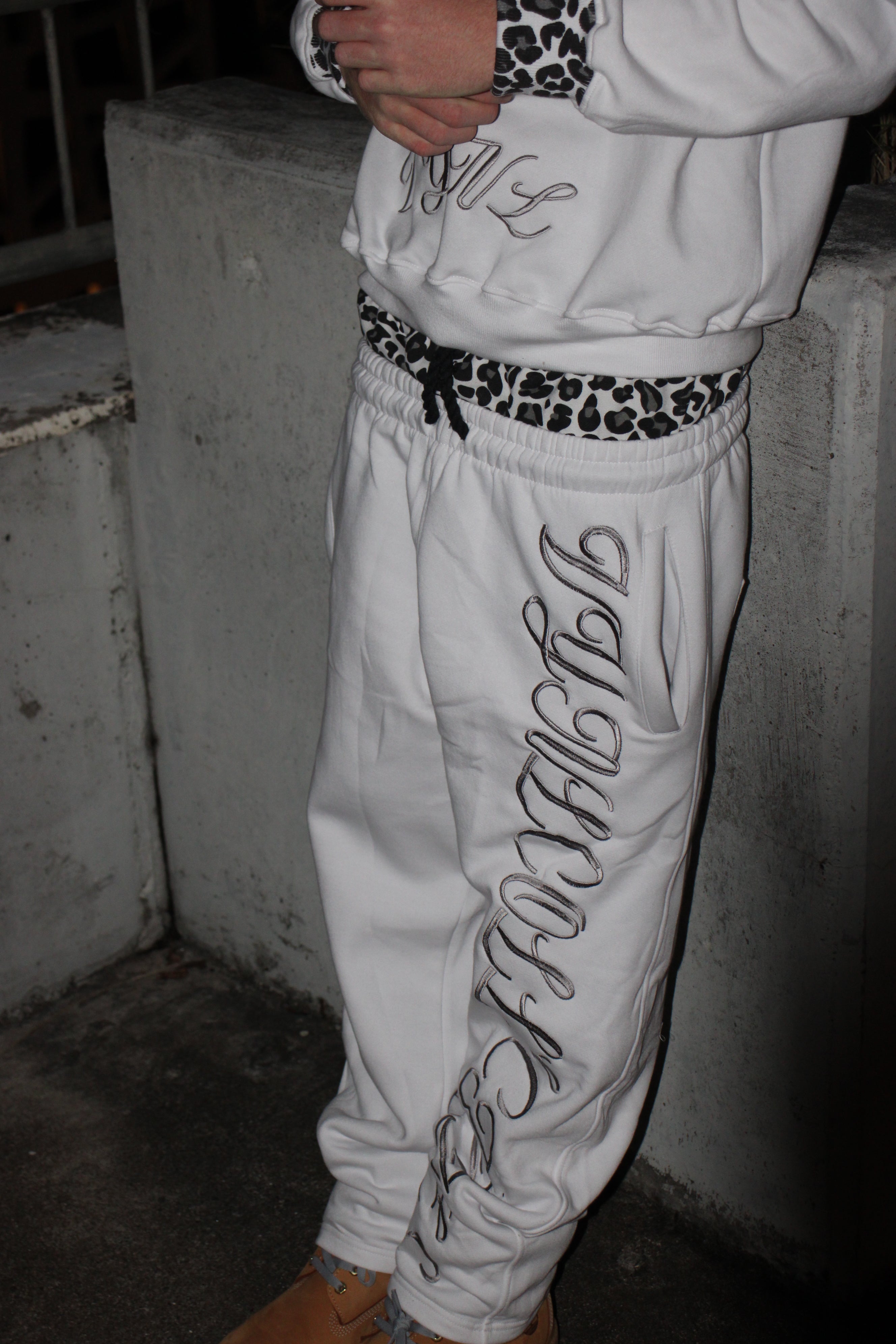 VYNL COLLECTIVE WHITE TRACKSUIT SET