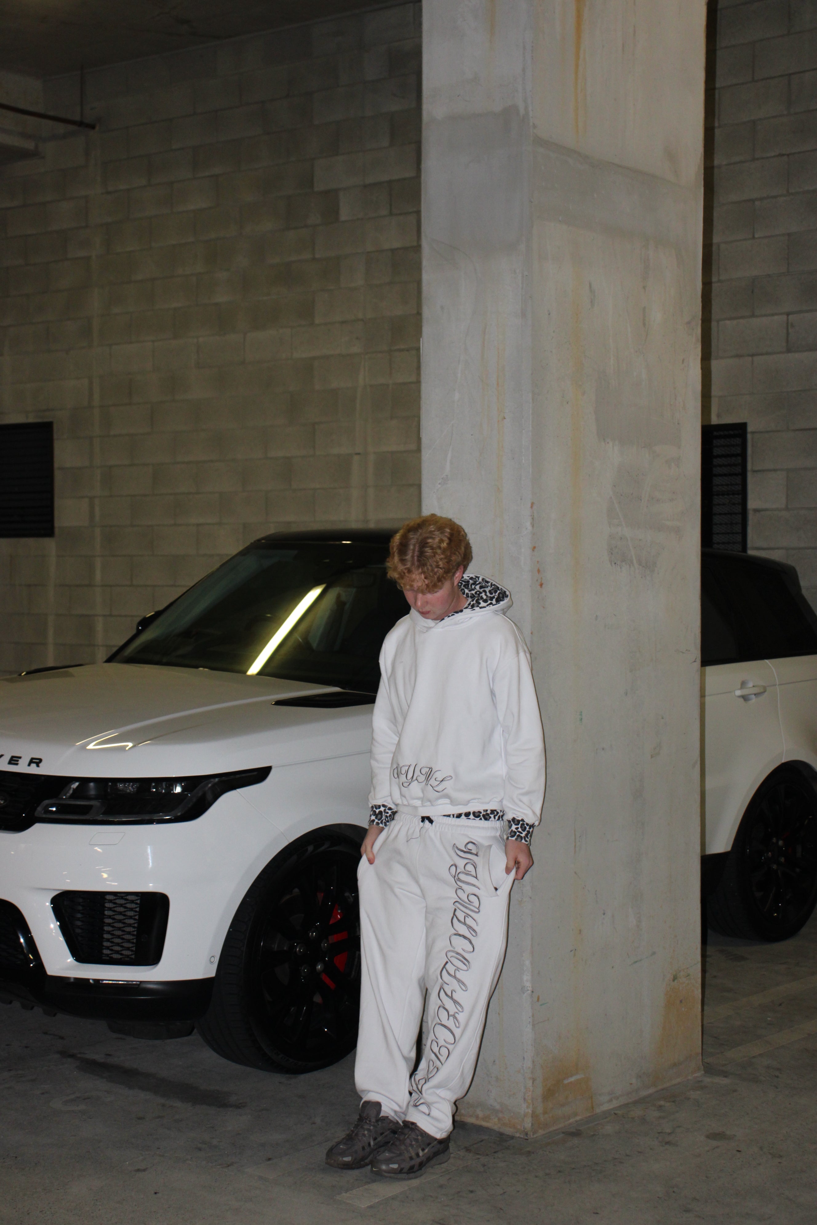 VYNL COLLECTIVE WHITE TRACKSUIT SET