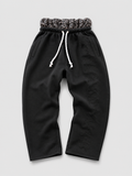 VYNL COLLECTIVE- BLACK DOUBLE WAISTED TRACKPANTS